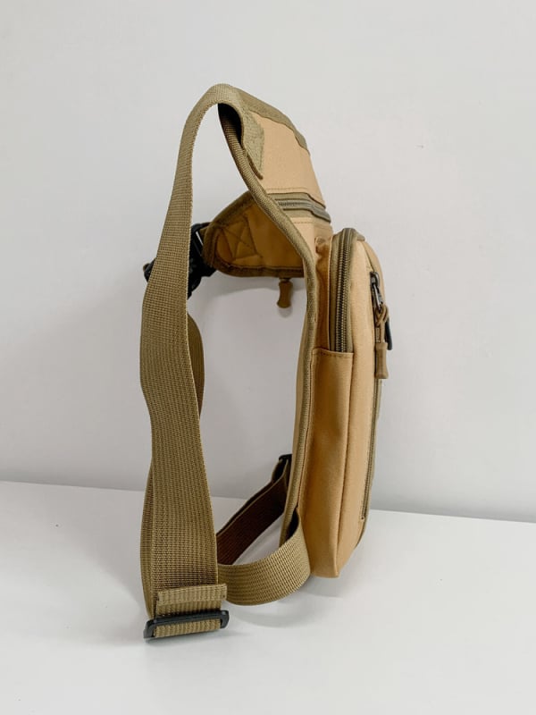 Mengsi Wei Geantă din nailon impermeabilă pentru talie și picior, pentru bărbați, cu căptușală din poliester