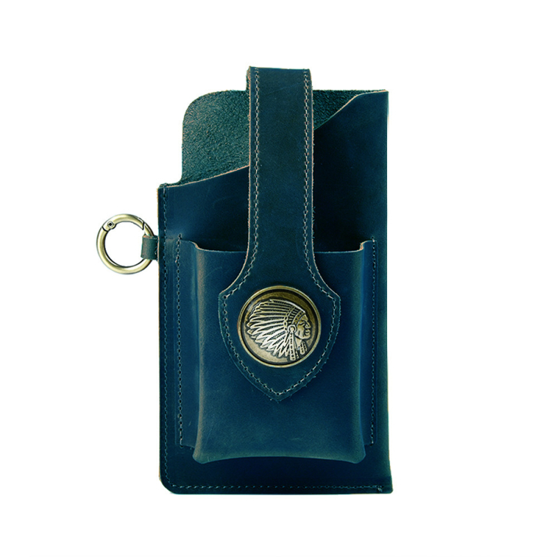 Geantă de talie sport din piele naturală, primul strat de piele de vițel, respirabilă și rezistentă la uzură, pentru bărbați, stil retro pentru activități în aer liber, brand Aipi Tribe