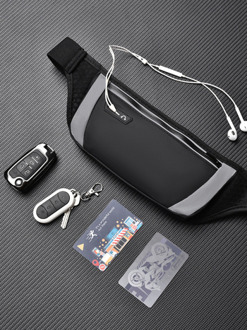 Borsetă de talie pentru telefon – alergare, ciclism și drumeții – PU, respirabilă, impermeabilă, ultraușoară, capacitate pentru telefon de 7,5 inch, crossbody
