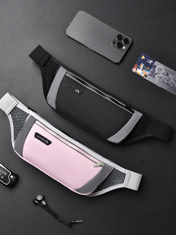 Borsetă de talie pentru telefon – alergare, ciclism și drumeții – PU, respirabilă, impermeabilă, ultraușoară, capacitate pentru telefon de 7,5 inch, crossbody