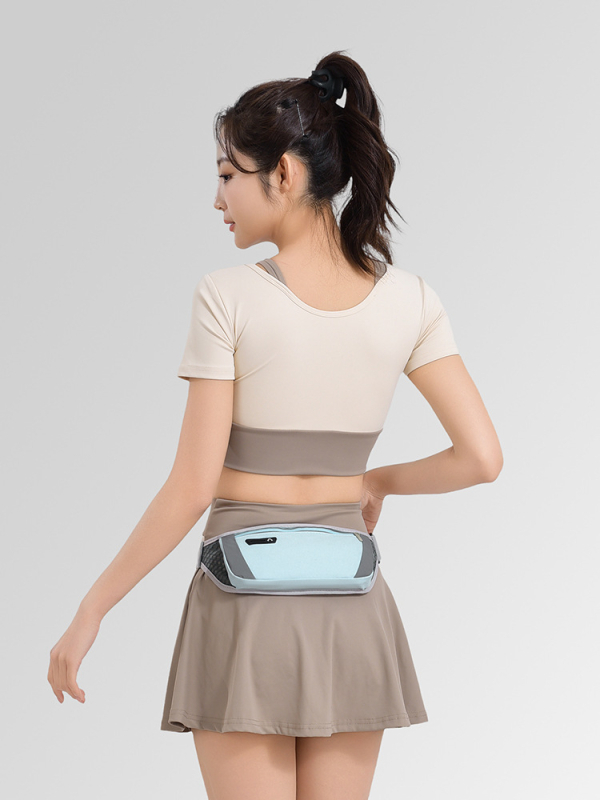 Borsetă de talie pentru telefon – alergare, ciclism și drumeții – PU, respirabilă, impermeabilă, ultraușoară, capacitate pentru telefon de 7,5 inch, crossbody