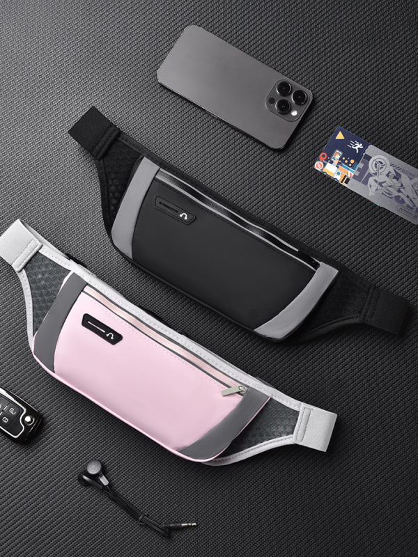 Borsetă de talie pentru telefon – alergare, ciclism și drumeții – PU, respirabilă, impermeabilă, ultraușoară, capacitate pentru telefon de 7,5 inch, crossbody