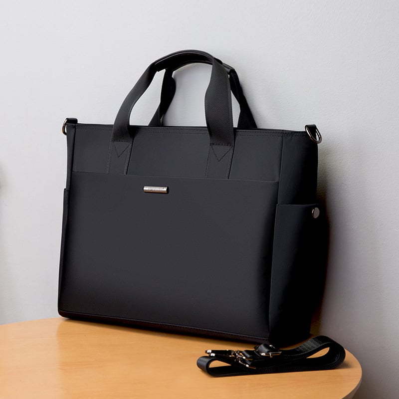 337 Geantă de documente pentru bărbați, din pânză Oxford, închidere cu fermoar, stil de afaceri