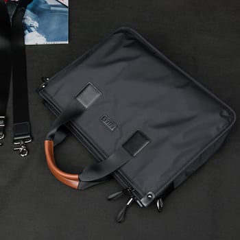 Geantă de mână pentru bărbați, din nylon impermeabil, compatibilă cu laptop de 13 inchi, stil urban minimalist, brand BJIAX/Baogasi