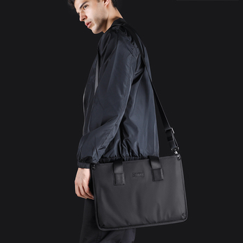 Geantă de mână pentru bărbați, din nylon impermeabil, compatibilă cu laptop de 13 inchi, stil urban minimalist, brand BJIAX/Baogasi