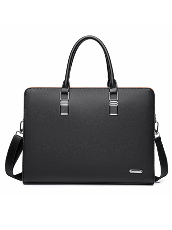 Geantă de afaceri cu stil urban minimalist, piele autentică, capacitate mare, căptușeală din poliester, rezistentă la uzură.