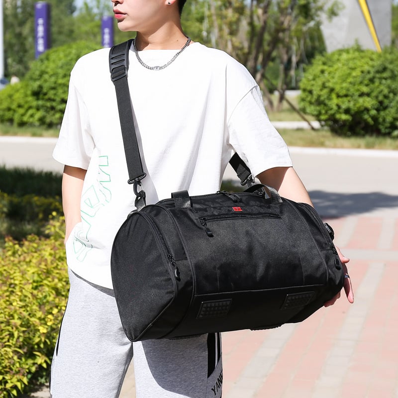 Pánska cestovná taška cez rameno pre mužov, veľká kapacita 36-55L, Oxford látka, podšívka z polyesteru, jednofarebný vzor