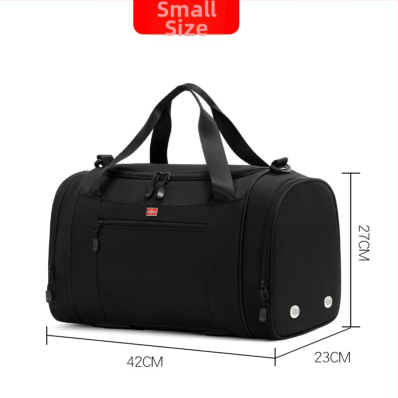 Pánska cestovná taška cez rameno pre mužov, veľká kapacita 36-55L, Oxford látka, podšívka z polyesteru, jednofarebný vzor