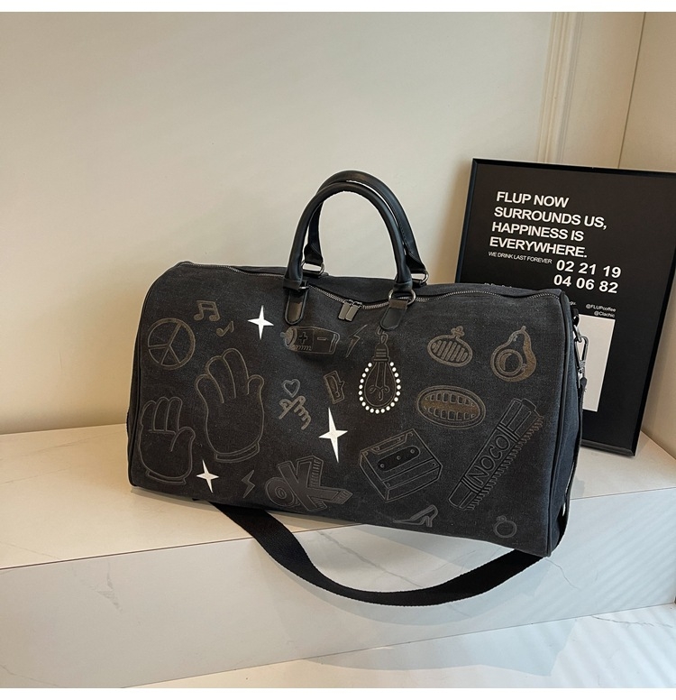 Putna torba s odjeljkom suho-mokro, unisex, 36–55L, platno, prozračna i proširiva