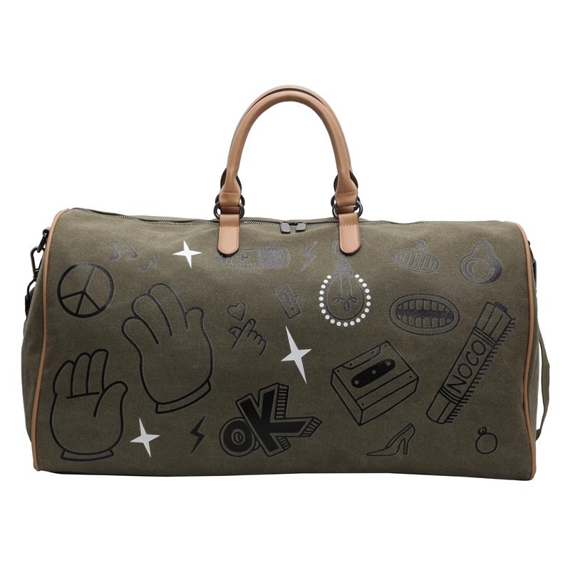 Putna torba s odjeljkom suho-mokro, unisex, 36–55L, platno, prozračna i proširiva