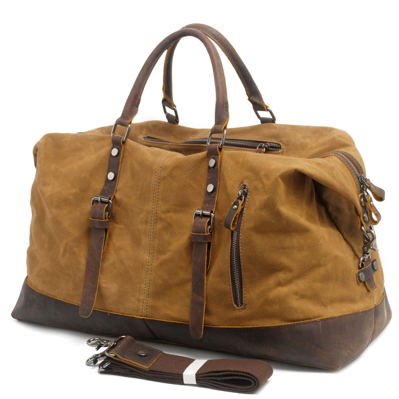 Muchuan 36–55L muška putna torba od platna s voskom, vodootporna, prozračna, otporno na habanje, model 831-2, preko ramena
