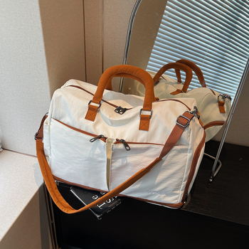 Чанта за пътуване с голям капацитет, лека и стилна, уличен стил за свободно пътуване (Капацитет 20–35 л; Материал: плат; Функции: дишаща, разширяем капацитет, разделяне сухо/мокро)