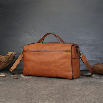 Zhuoliang Retro kožna putna torba s proširivom, unisex, 20–35L