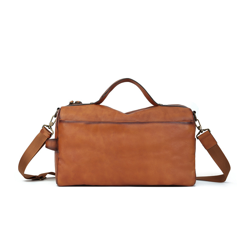 Zhuoliang Retro kožna putna torba s proširivom, unisex, 20–35L