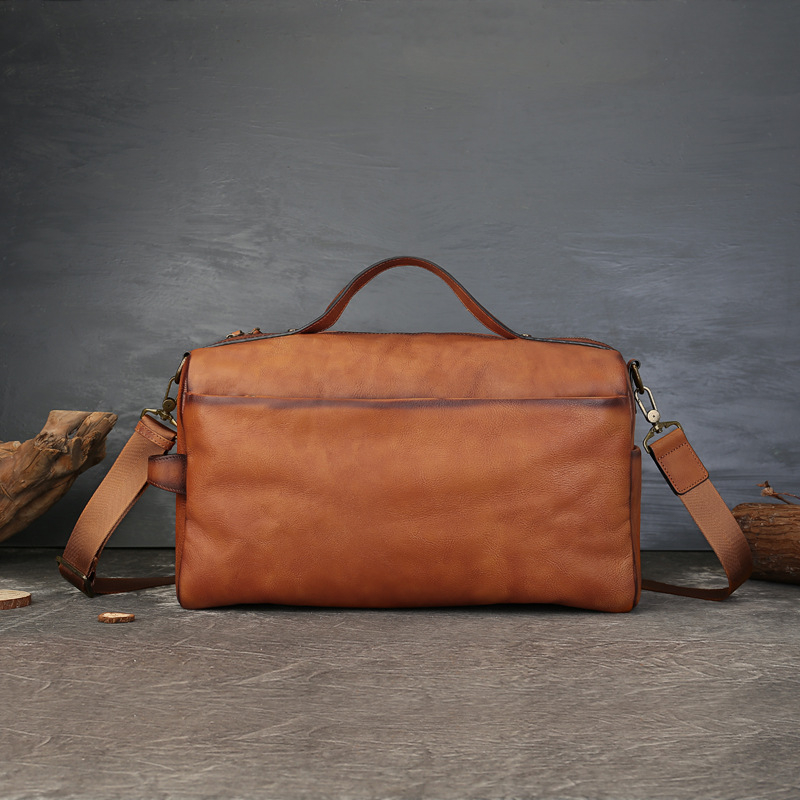 Zhuoliang Retro kožna putna torba s proširivom, unisex, 20–35L