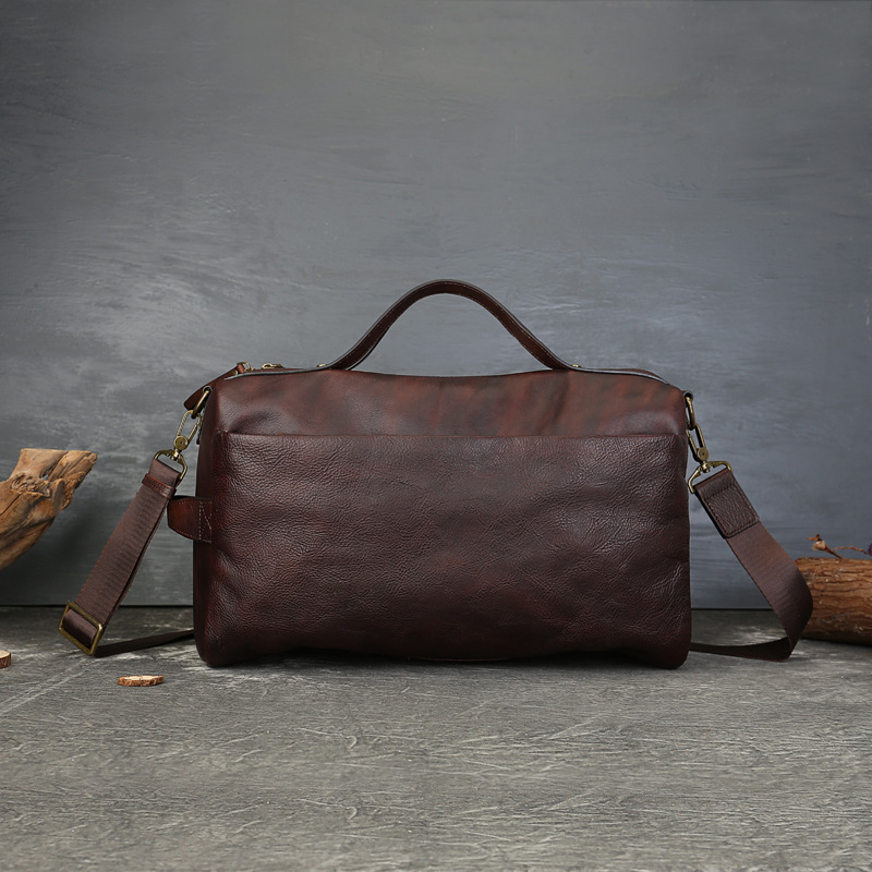 Zhuoliang Retro kožna putna torba s proširivom, unisex, 20–35L