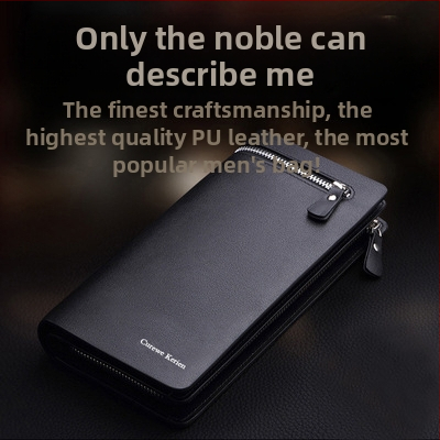 Pánsky clutch – PU koža, mestská jednoduchosť, odolnosť voči opotrebeniu, Značka: curewe kerien