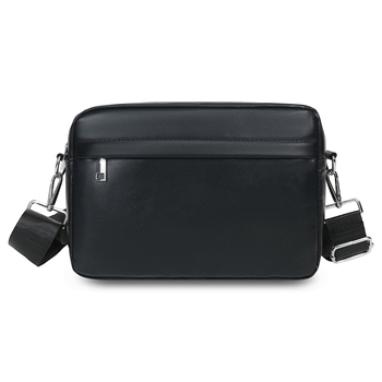 Muška PU crossbody torba preko ramena, poslovni put stil, jednofarbni uzorak, podstava od poliestera i pamuka, Zima 2025