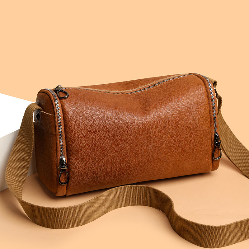 Muška kožna crossbody torba — gradska jednostavnost, koža prvog sloja teleće kože, prozračna i spremna za pohranu, podstava od poliestera