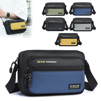 Muška crossbody torba, gradski minimalistički stil, Oxford tkanina, vodootporna, ultra lagana, proljeće 2025