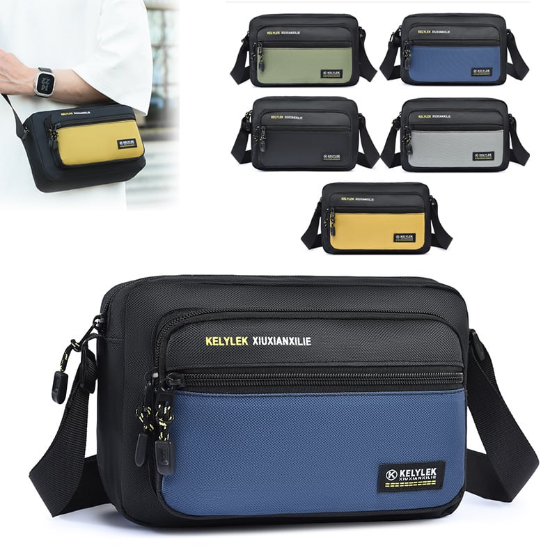 Muška crossbody torba, gradski minimalistički stil, Oxford tkanina, vodootporna, ultra lagana, proljeće 2025