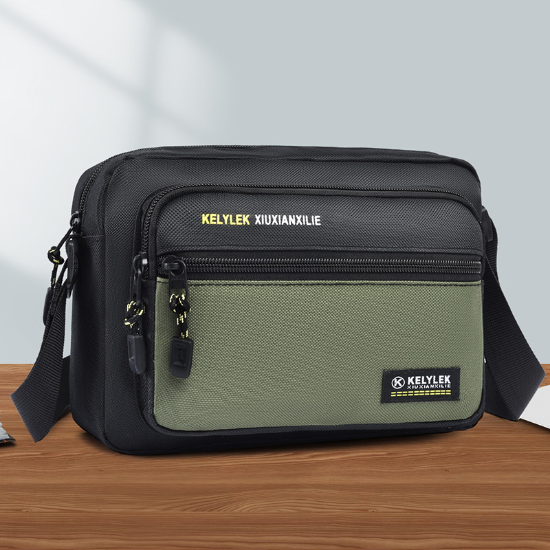 Muška crossbody torba, gradski minimalistički stil, Oxford tkanina, vodootporna, ultra lagana, proljeće 2025