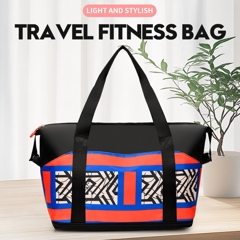 Fitness torba s odjeljkom za mokro i suho, unisex, Oxford tkanina, 20–35 L, torba preko ramena za putovanja