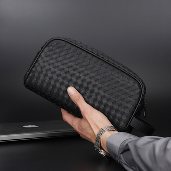 Muška clutch torba od mikrovlakana, dizajn za smanjenje opterećenja, podstava od tkane baršune