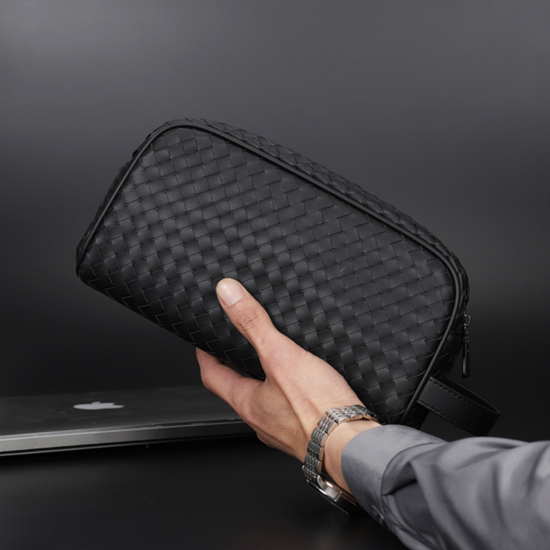 Muška clutch torba od mikrovlakana, dizajn za smanjenje opterećenja, podstava od tkane baršune