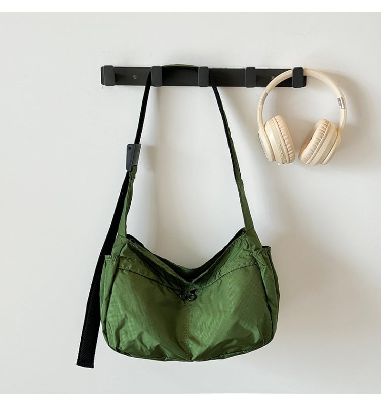 Férfi válltáska – nylon, poliészter bélés, KAMUANG Márka, egyszínű minta, ultrakönnyű