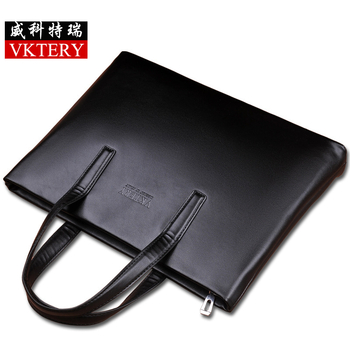 VKTERY 7749 férfi kézitáska PU bőr, üzleti utazáshoz