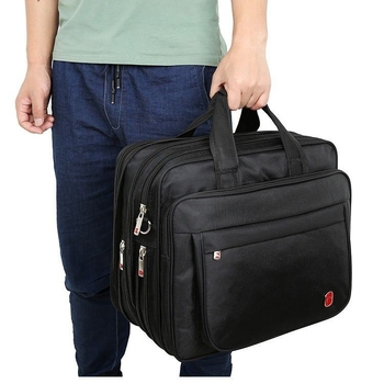Férfi üzleti utazási kézitáska – Oxford anyag, egyszínű dizájn, poliészter bélés, 2024 tavasza