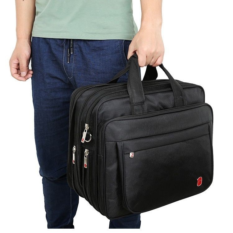 Férfi üzleti utazási kézitáska – Oxford anyag, egyszínű dizájn, poliészter bélés, 2024 tavasza