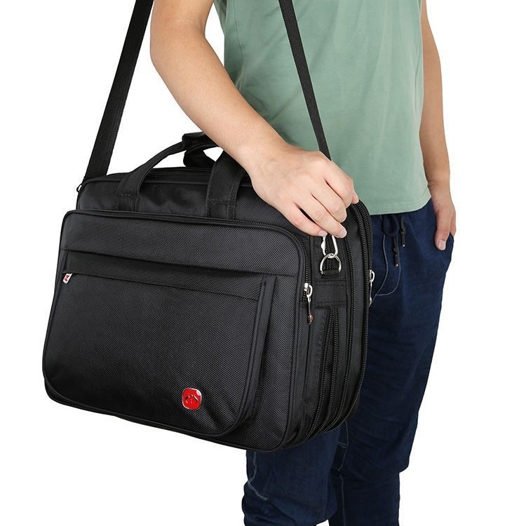 Férfi üzleti utazási kézitáska – Oxford anyag, egyszínű dizájn, poliészter bélés, 2024 tavasza