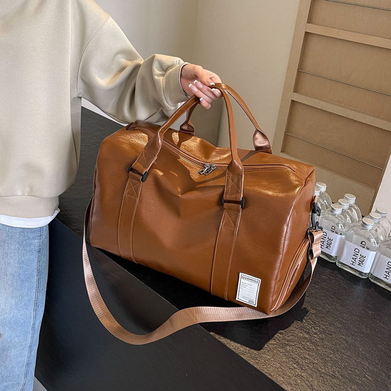 Unisex putna torba 20–35 L, PU koža, odjeljak za suhe i mokre stvari