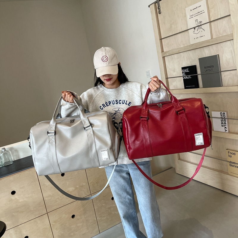 Unisex putna torba 20–35 L, PU koža, odjeljak za suhe i mokre stvari