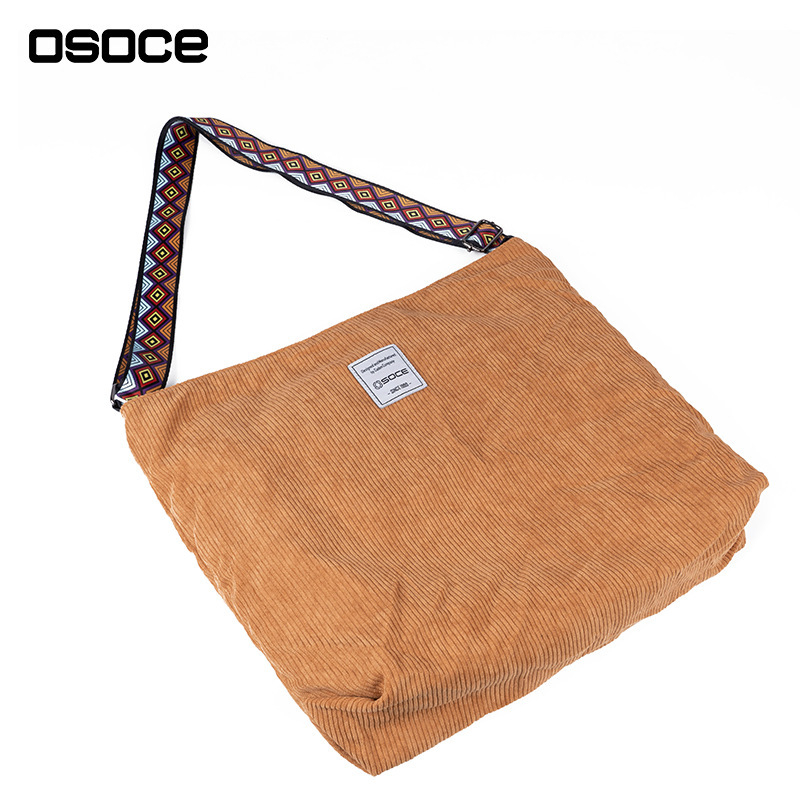OSOCE Muška crossbody torba – Unisex stil, Corduroy materijal, Dnevna upotreba