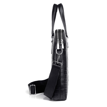 Pánska taška s motívom krokodíla, mikrovláknová koža, vodotesná, pre obchodné cestovanie, jar 2025