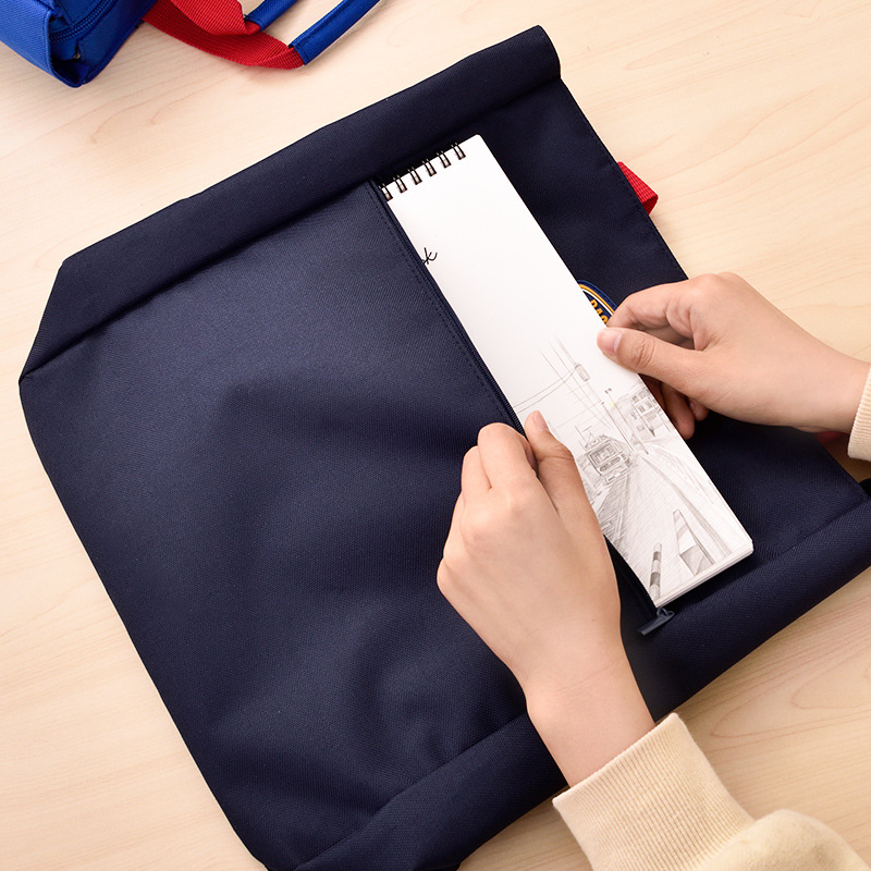 Diák tote táska könyvekhez | Deli márka, cipzár-stílus, űrlény-formájú, 0.4 kg, anyagvastagság 28 mm