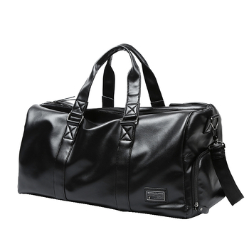 Férfi utazótáska – száraz/nedves elválasztás, PU bőr, egyszínű minta, városi minimalist stílus, ősz 2025