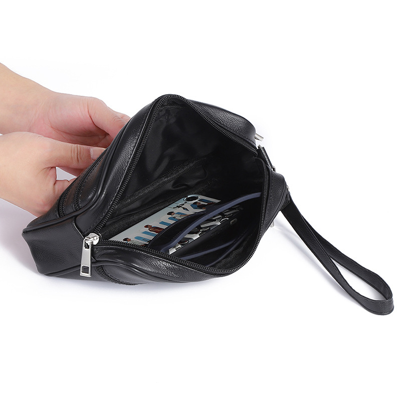 Valódi bőr férfi crossbody táska, városi egyszerű stílus, kopásálló, poliészter bélés, 2025 tavaszán debütál