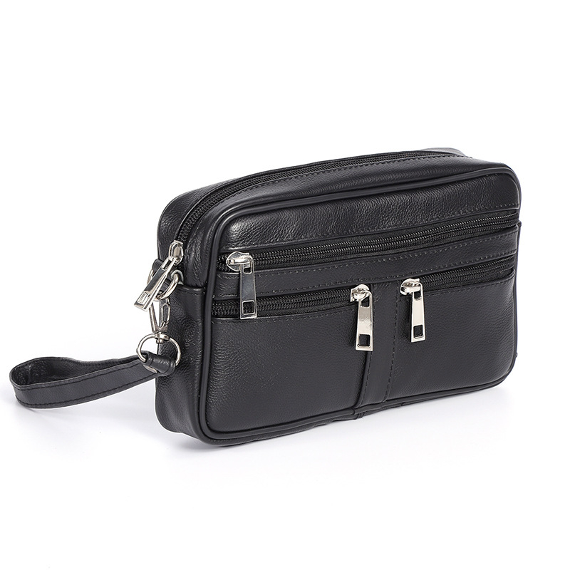 Valódi bőr férfi crossbody táska, városi egyszerű stílus, kopásálló, poliészter bélés, 2025 tavaszán debütál