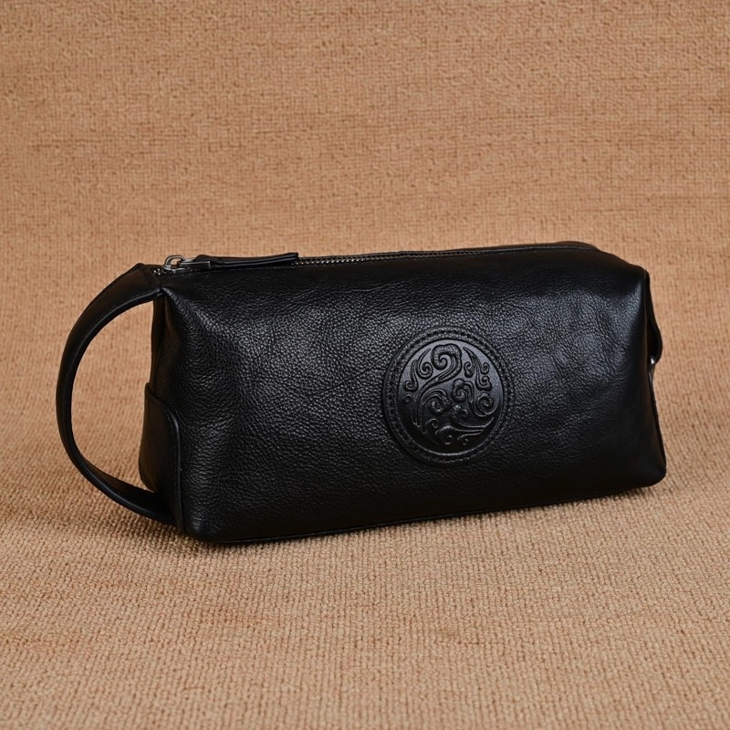 Muška crossbody torba - prave kože, prvi sloj teleće kože, retro završna obrada, jednobojni uzorak, podstava od poliester-bavlne