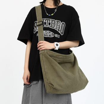 Muška platnena torba velikog kapaciteta, crossbody torba preko ramena, ležerni japanski stil