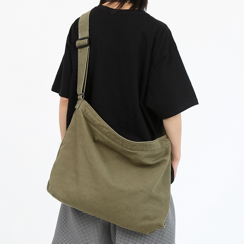 Muška platnena torba velikog kapaciteta, crossbody torba preko ramena, ležerni japanski stil