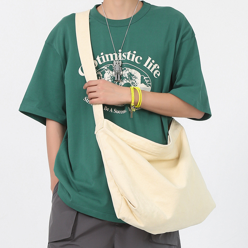 Muška platnena torba velikog kapaciteta, crossbody torba preko ramena, ležerni japanski stil