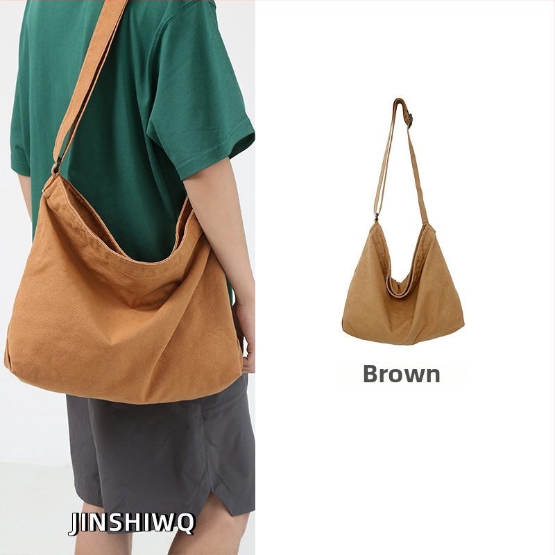 Muška platnena torba velikog kapaciteta, crossbody torba preko ramena, ležerni japanski stil