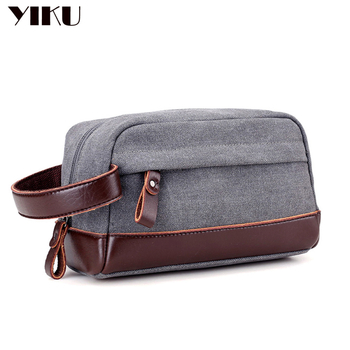 Pánsky clutch z plátna – odolný voči opotrebovaniu, podšívka polyesterovo‑bavlnená, pre voľnočasové cestovanie