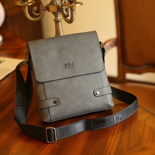 Boshijie muška PU kožna messenger torba, korejskog stila, retro dizajn, za slobodno vrijeme i poslovne prilike, za dokumente, preko ramena i s gornjom ručkom