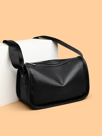 Pánska kožená ramenná taška na cestovanie a biznis, veľká kapacita, koža prvej triedy hovädzej, podšívka polyester, priedušný a vodeodolný